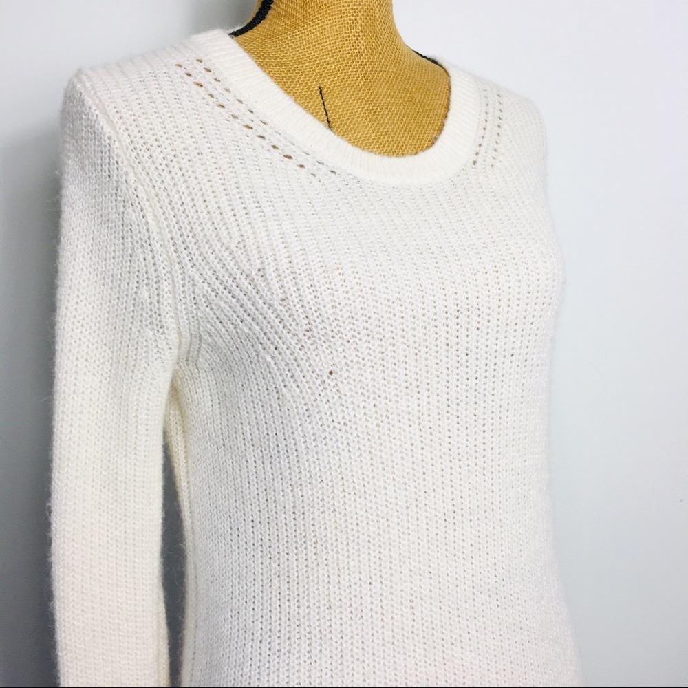 Ann Taylor Loft Women’s Scoop Neck Cream Sweater M